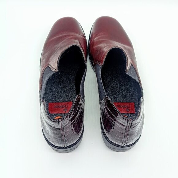 Rieker Chelsea Burgundy Red Leather Ankle Boots - EU42 - Picture 4 of 9